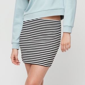 Aritzia Wilfred Free Navy White Striped Skirt